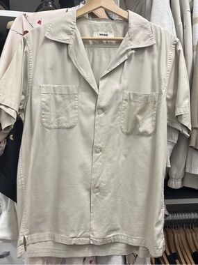 Buck Mason Relaxed Short-Sleeve Camp Shirt in Beige